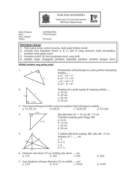 Detail Buku Paket Matematika Kelas 8 Semester 2 Nomer 46