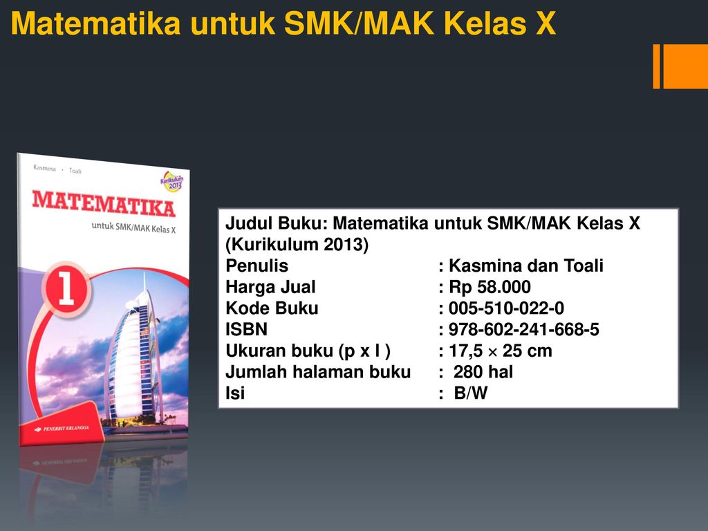 Detail Buku Paket Matematika Kelas X Kurikulum 2013 Erlangga Nomer 35