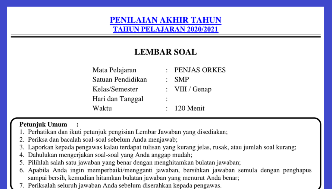 Detail Buku Paket Penjaskes Kelas 8 Kurikulum 2013 Semester 1 Nomer 37