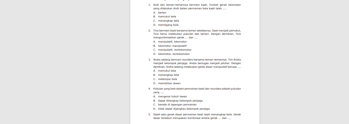 Detail Buku Paket Pjok Kelas 5 Nomer 30