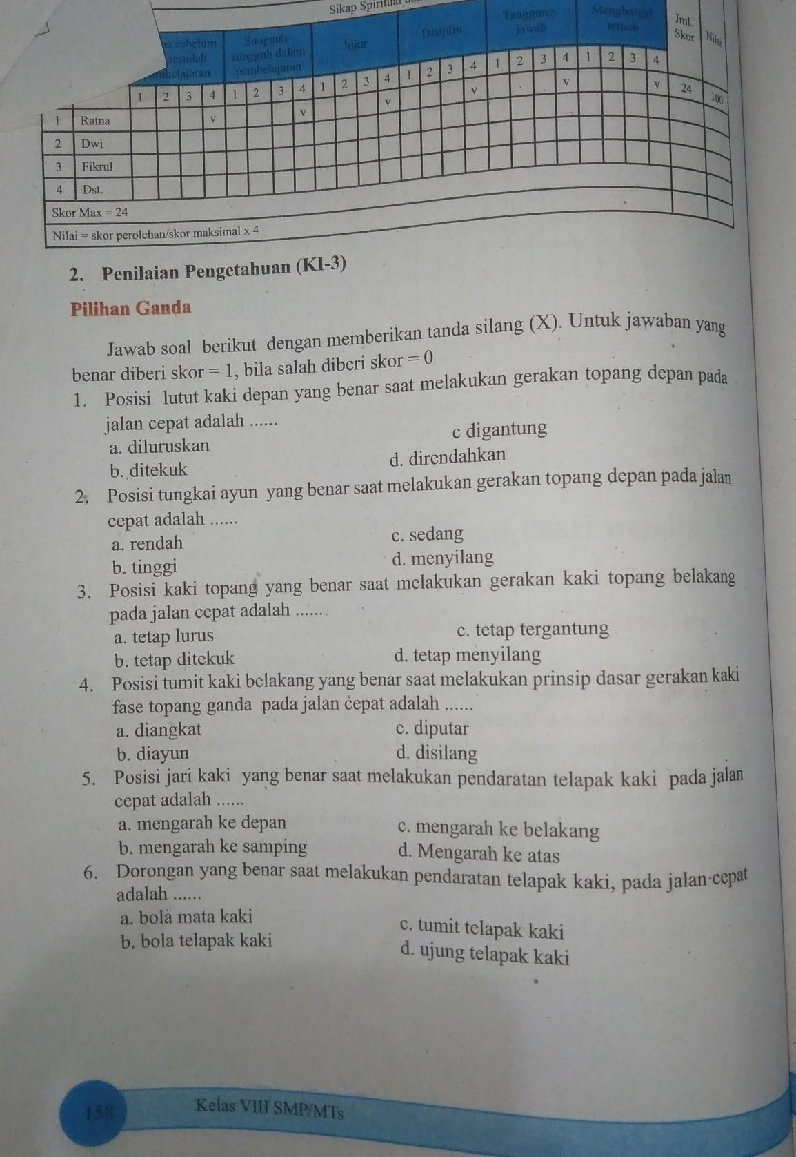 Detail Buku Paket Pjok Kelas 8 Nomer 16