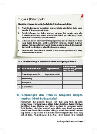 Detail Buku Paket Prakarya Kelas 10 Semester 2 Nomer 39