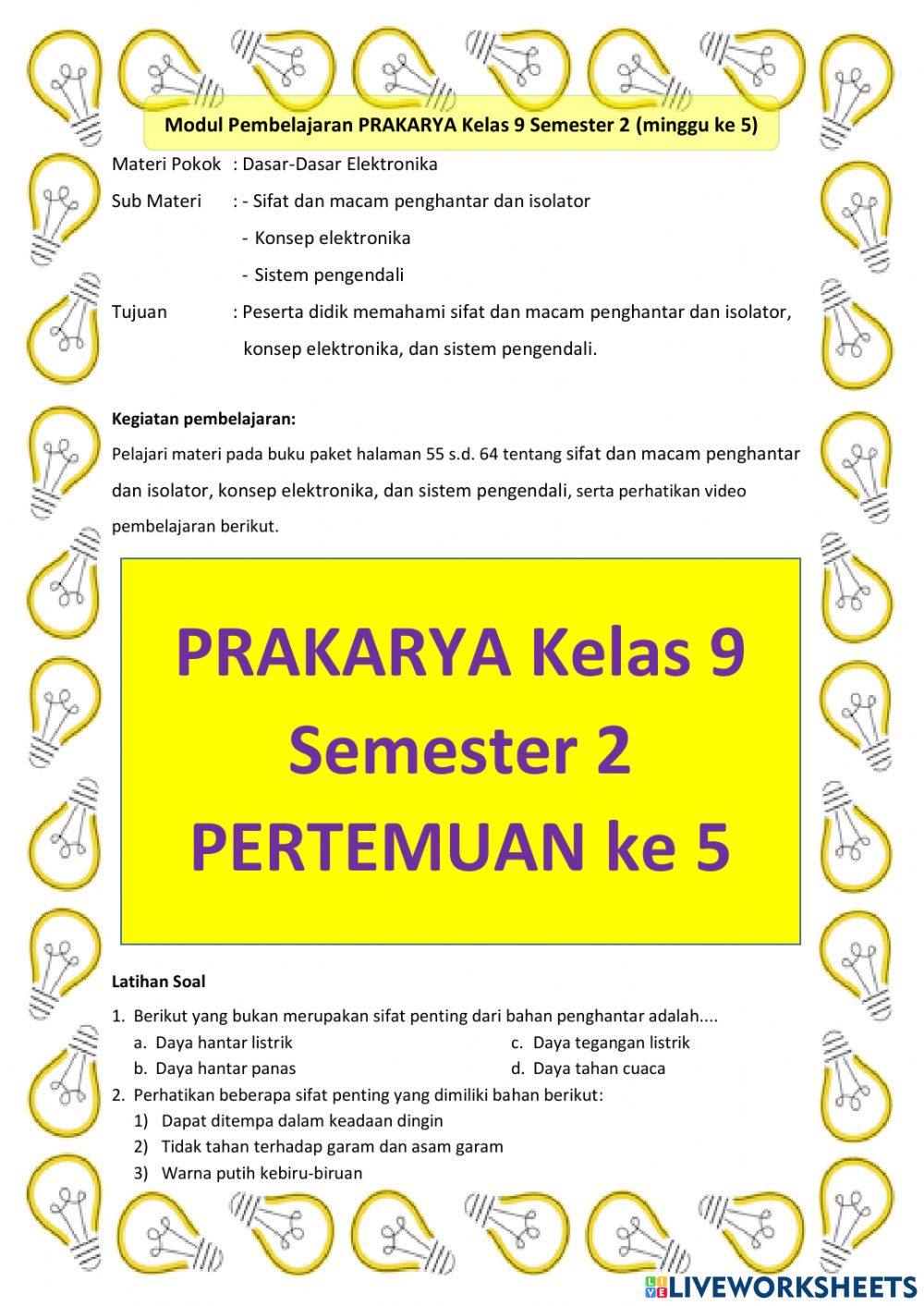 Detail Buku Paket Prakarya Kelas 9 Nomer 17