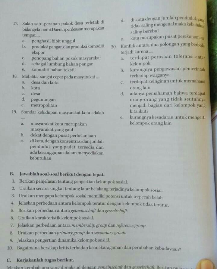 Detail Buku Paket Sosiologi Kelas 11 Nomer 16