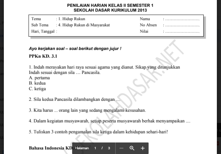 Detail Buku Paket Tema 4 Kelas 2 Nomer 53