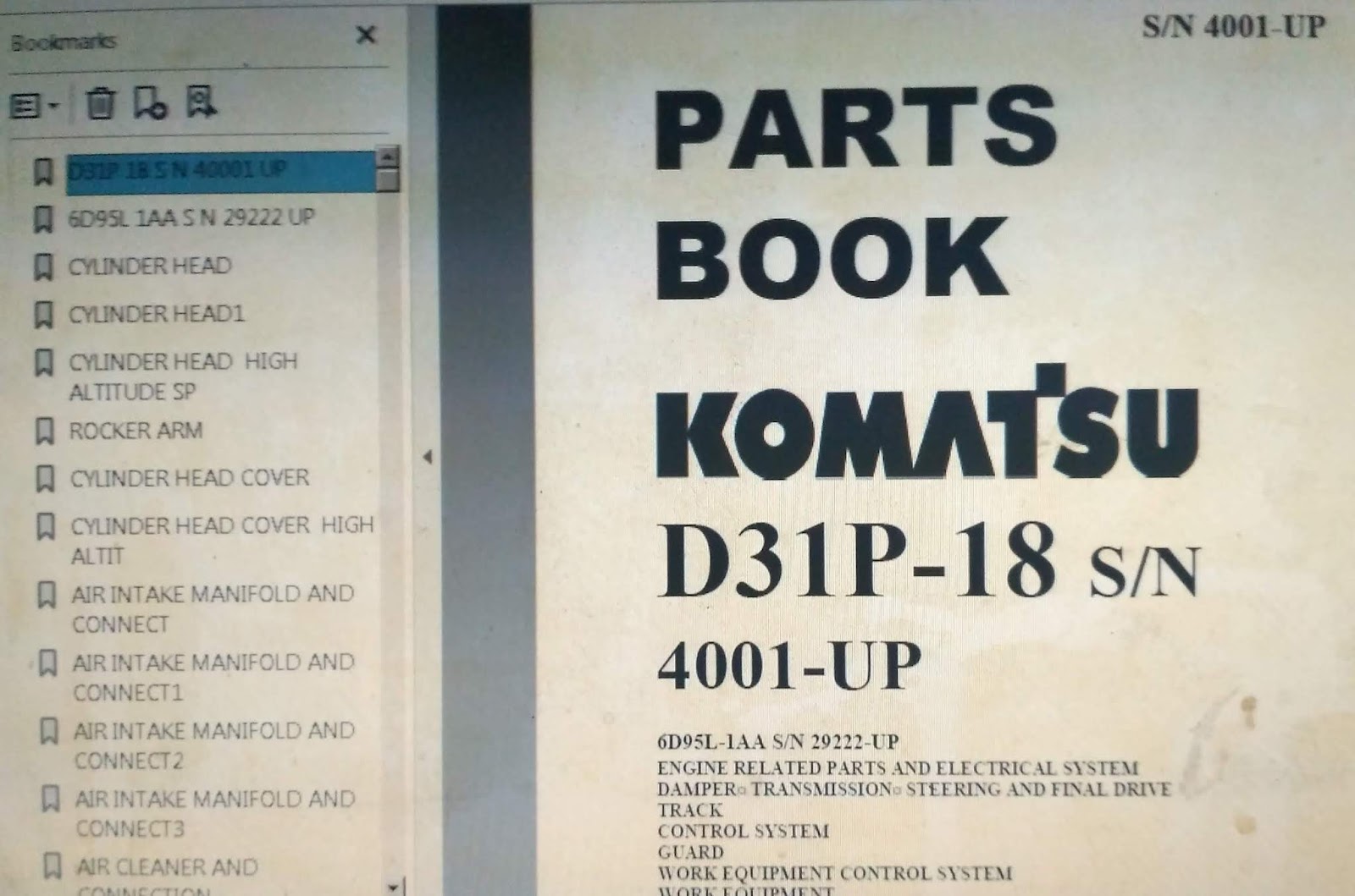 Detail Buku Panduan Dozer D85ess Nomer 30