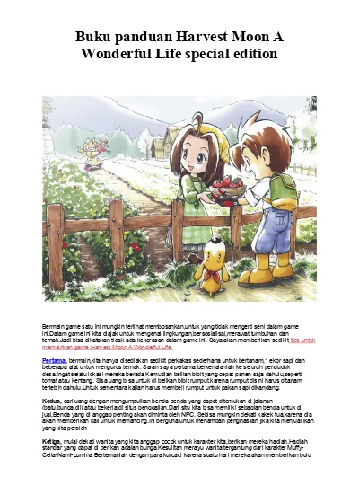 Detail Buku Panduan Harvest Moon Nomer 23
