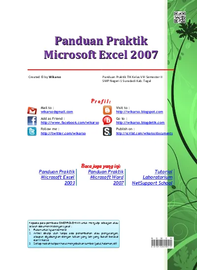 Detail Buku Panduan Microsoft Excel 2007 Nomer 18