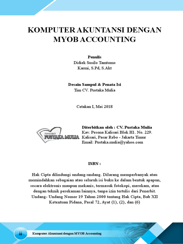 Detail Buku Panduan Myob Nomer 31