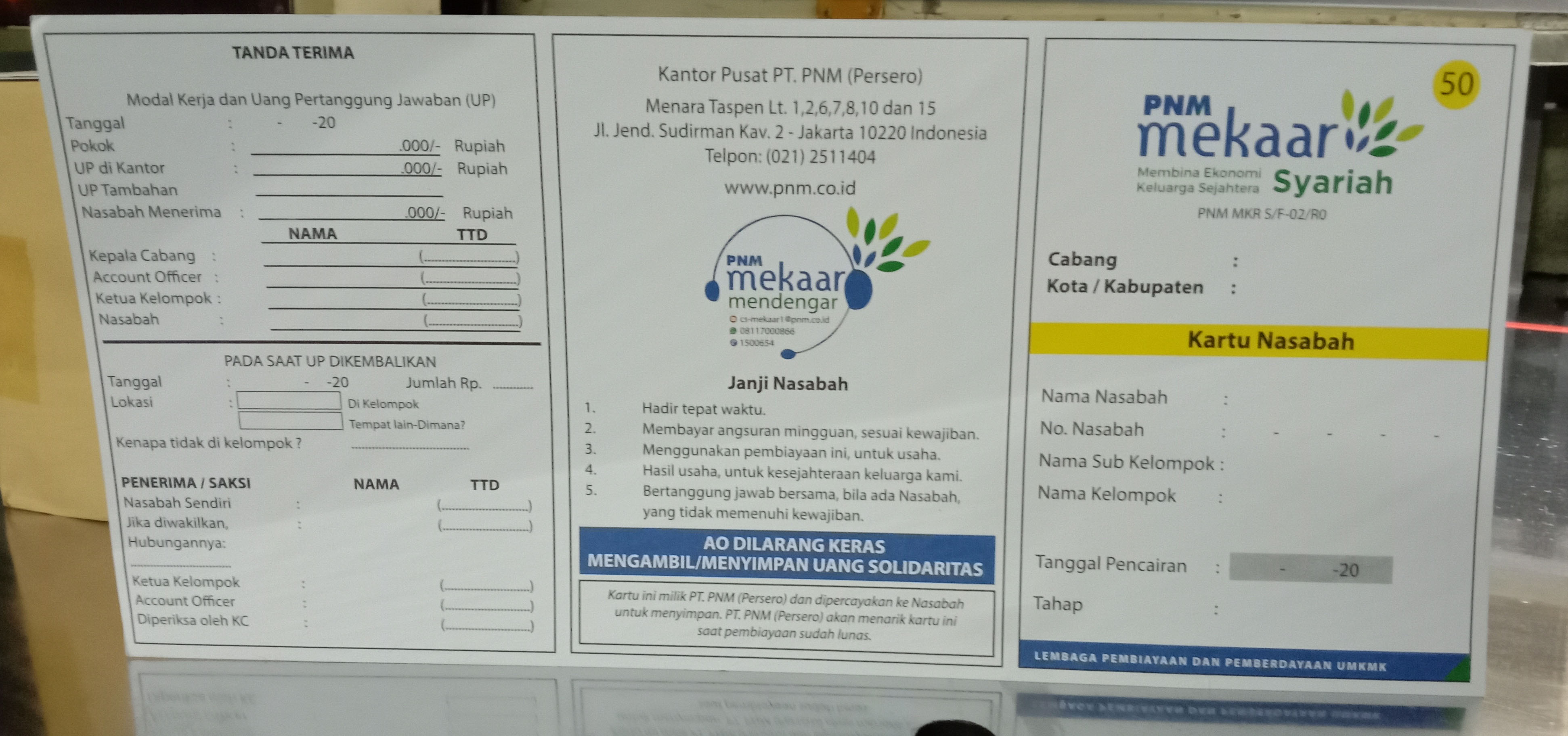 Detail Buku Panduan Pnm Mekaar Nomer 42