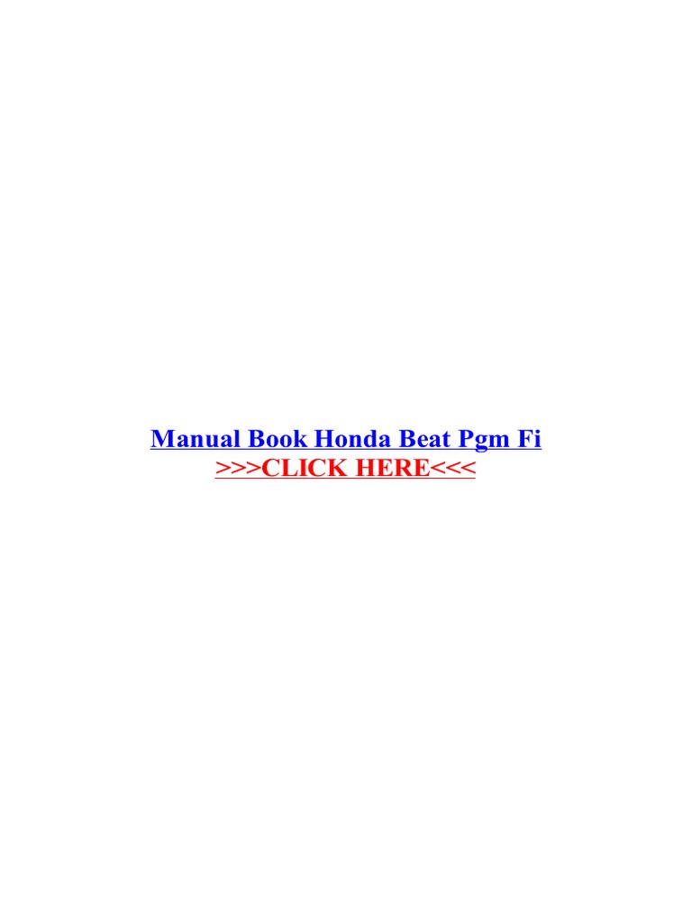 Detail Buku Panduan Reparasi Honda Beat Fi Nomer 24