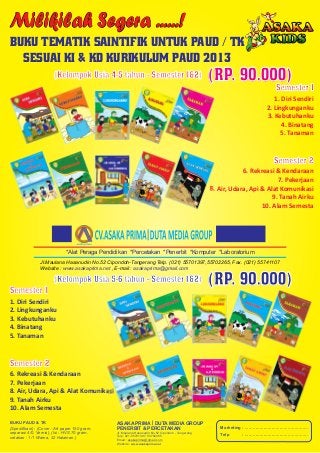 Detail Buku Paud Tematik Nomer 21