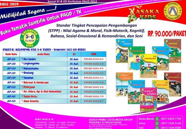 Detail Buku Paud Tematik Nomer 38