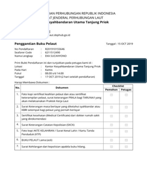 Detail Buku Pelaut Baru Nomer 31