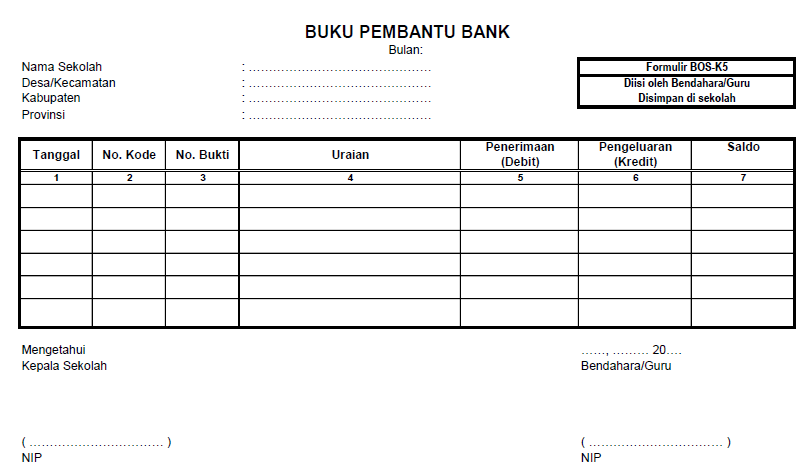 Detail Buku Pembantu Bank Nomer 2