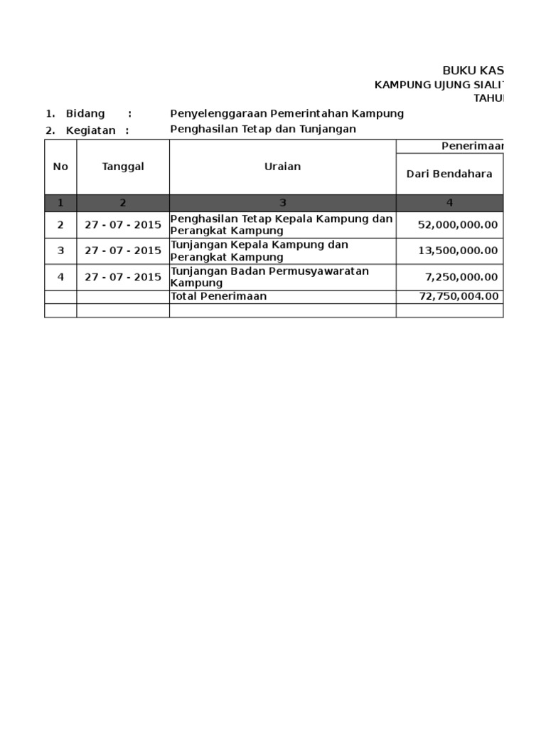 Detail Buku Pembantu Bank Nomer 15