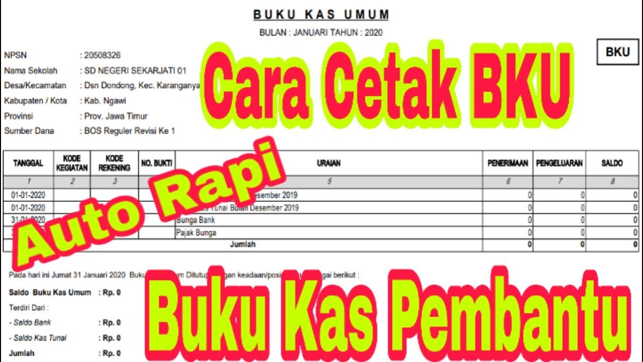 Detail Buku Pembantu Bank Nomer 30