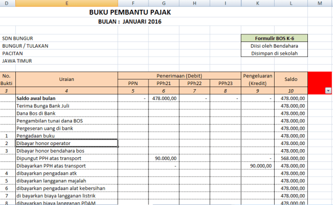 Detail Buku Pembantu Pajak Nomer 7