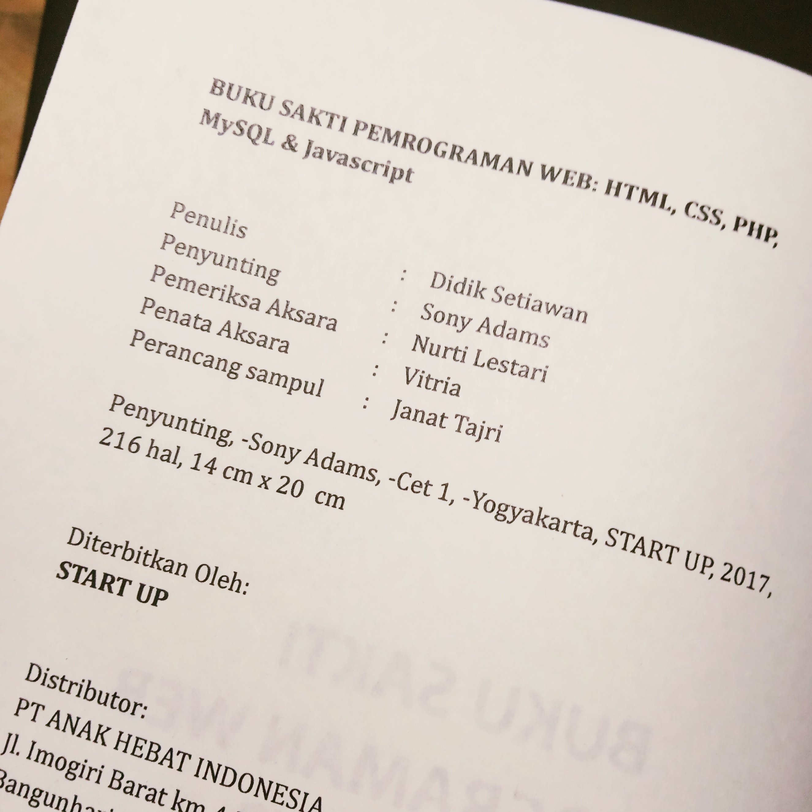 Detail Buku Pemrograman Javascript Nomer 50