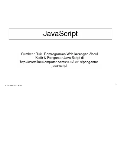 Detail Buku Pemrograman Javascript Nomer 52