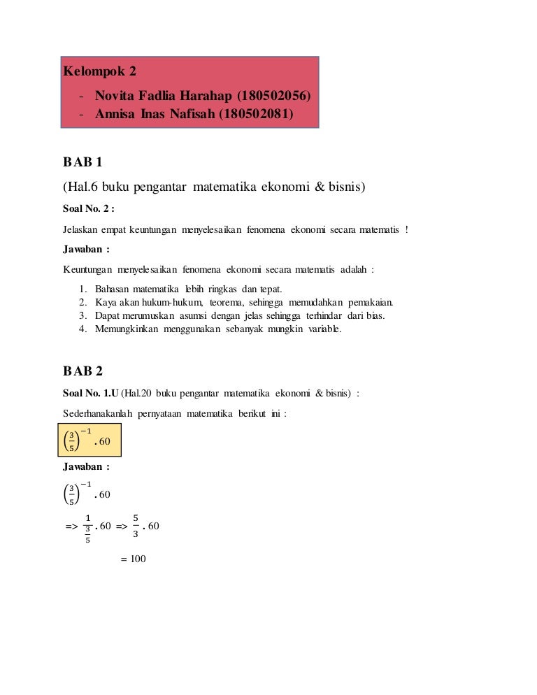 Detail Buku Pengantar Matematika Ekonomi Nomer 18