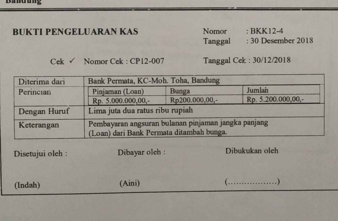 Detail Buku Pengeluaran Kas Nomer 25