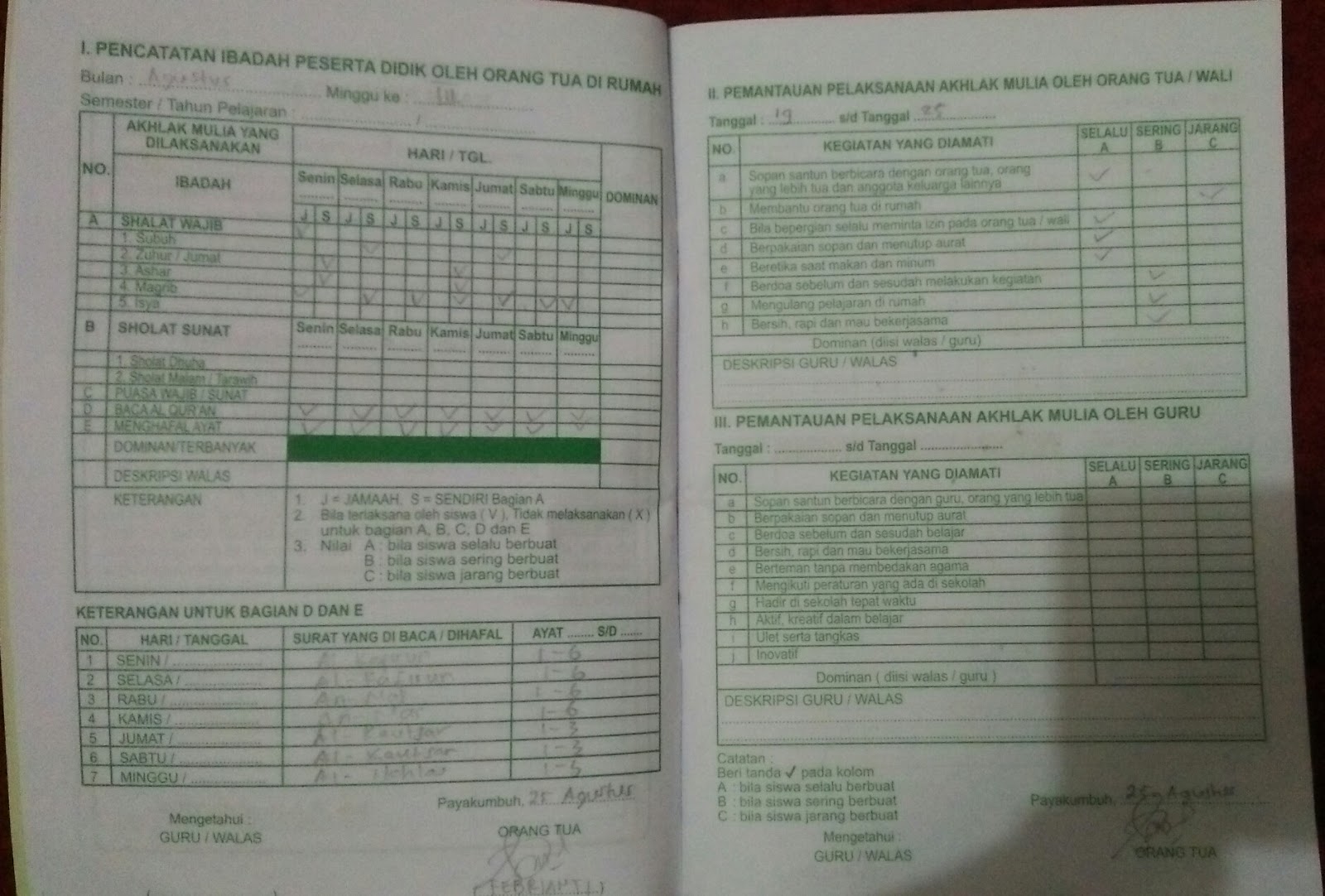 Detail Buku Penghubung Tk Nomer 13