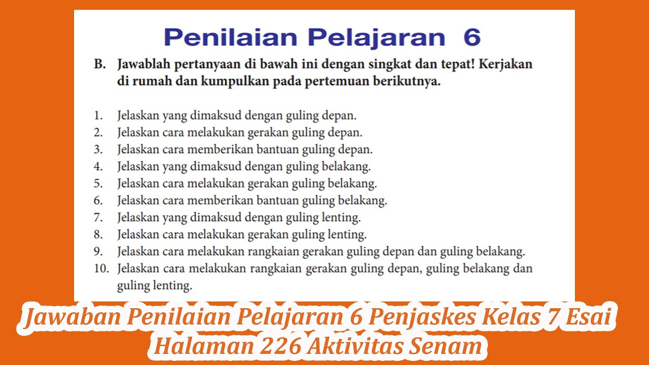 Detail Buku Penjas Kelas 7 Nomer 39