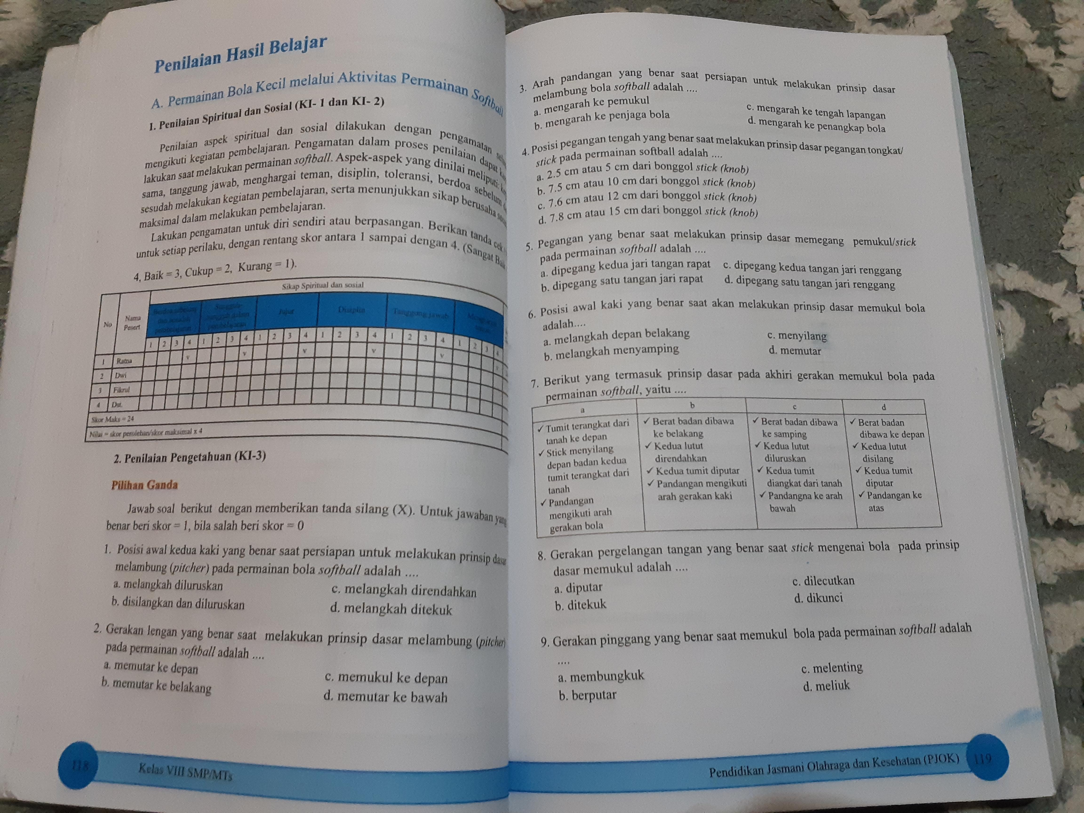 Detail Buku Penjas Kelas 8 Semester 2 Nomer 23