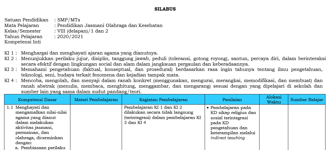 Detail Buku Penjas Kelas 8 Semester 2 Nomer 41