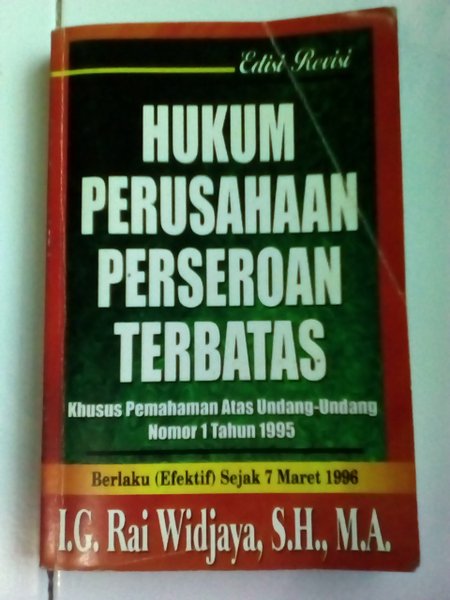 Detail Buku Perseroan Terbatas Nomer 39