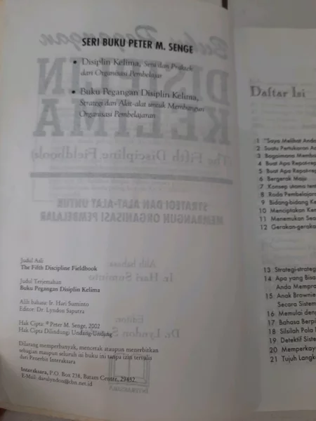 Detail Buku Peter Senge Nomer 22
