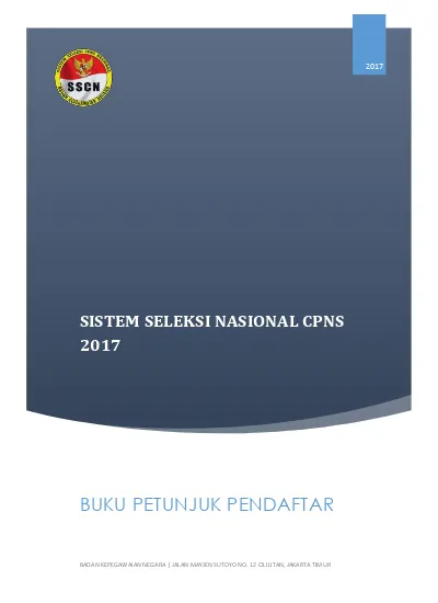 Detail Buku Petunjuk Pendaftaran Sscn 2018 Nomer 40