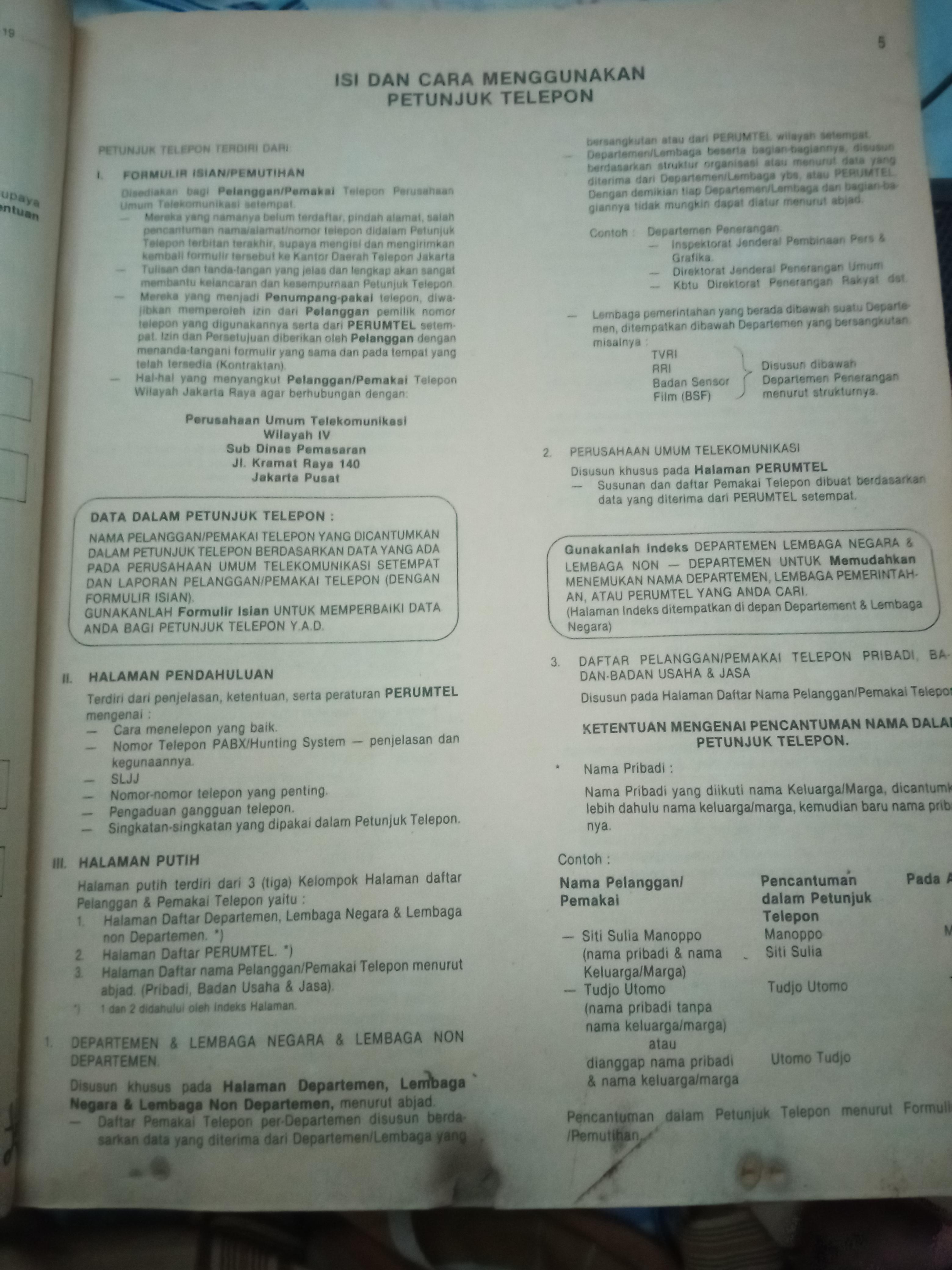 Detail Buku Petunjuk Telepon Nomer 13