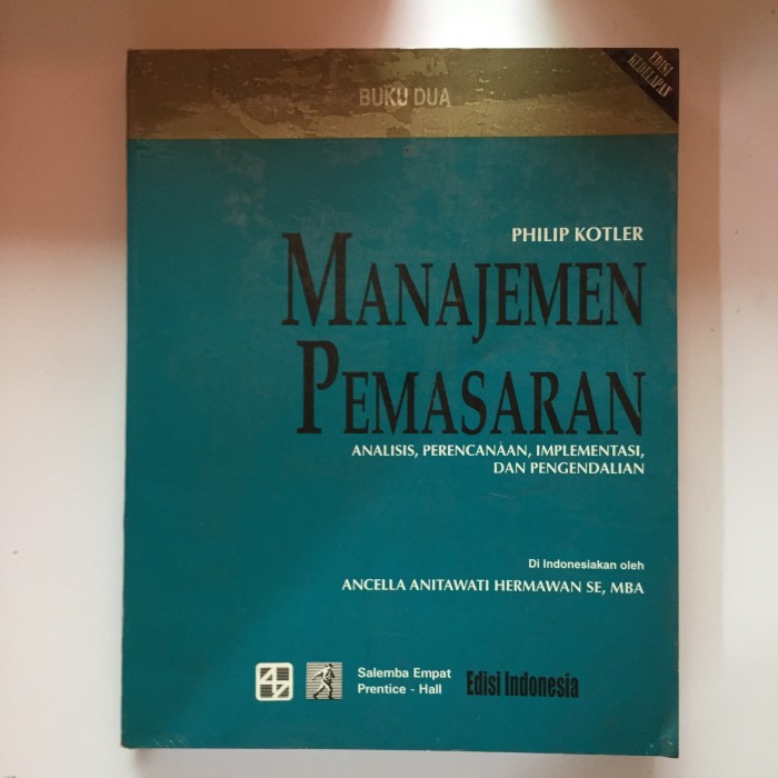 Detail Buku Philip Kotler Manajemen Pemasaran Nomer 4