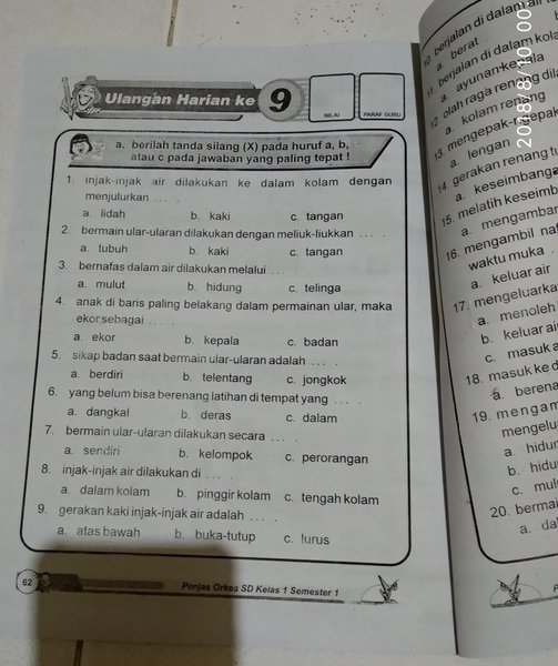 Detail Buku Pjok Kelas 1 Nomer 23