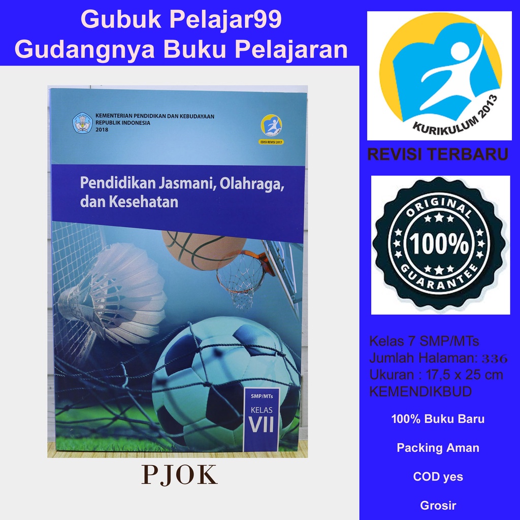 Detail Buku Pjok Kelas 7 Kurikulum 2013 Edisi Revisi 2017 Nomer 45