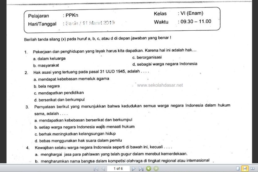 Detail Buku Pkn Kls 6 Semester 2 Nomer 24