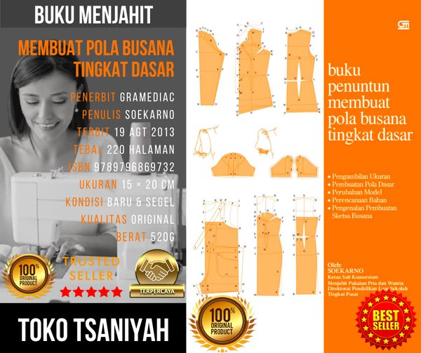 Detail Buku Pola Dasar Menjahit Nomer 26