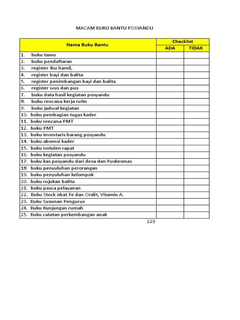 Detail Buku Posyandu Balita Nomer 14