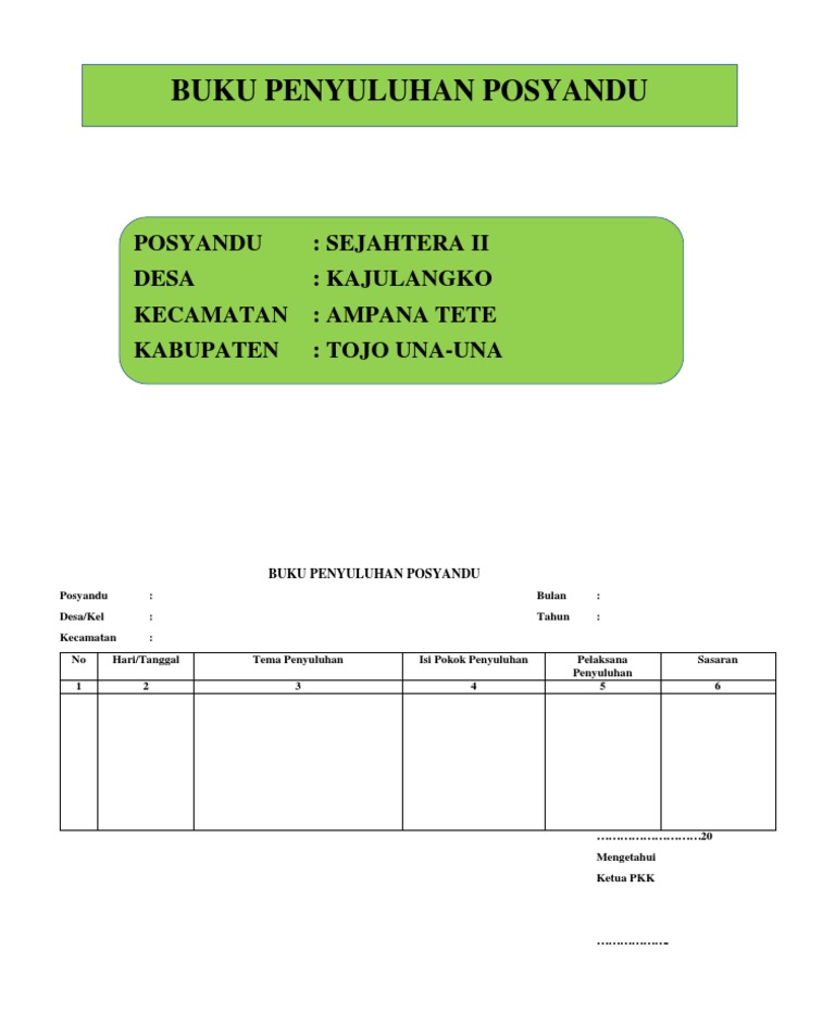 Detail Buku Posyandu Balita Nomer 28