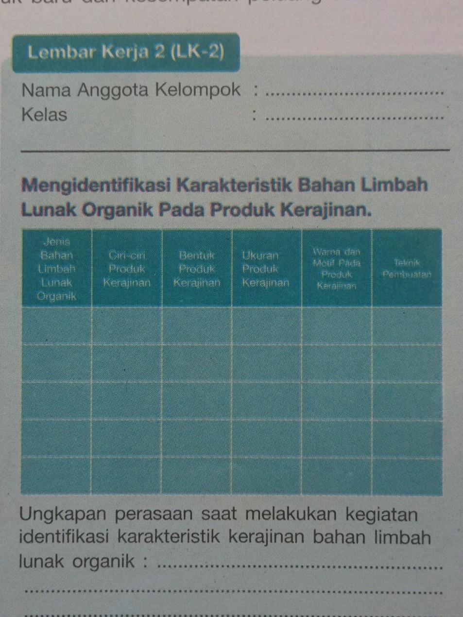 Detail Buku Prakarya Kelas 7 Semester 2 Nomer 20