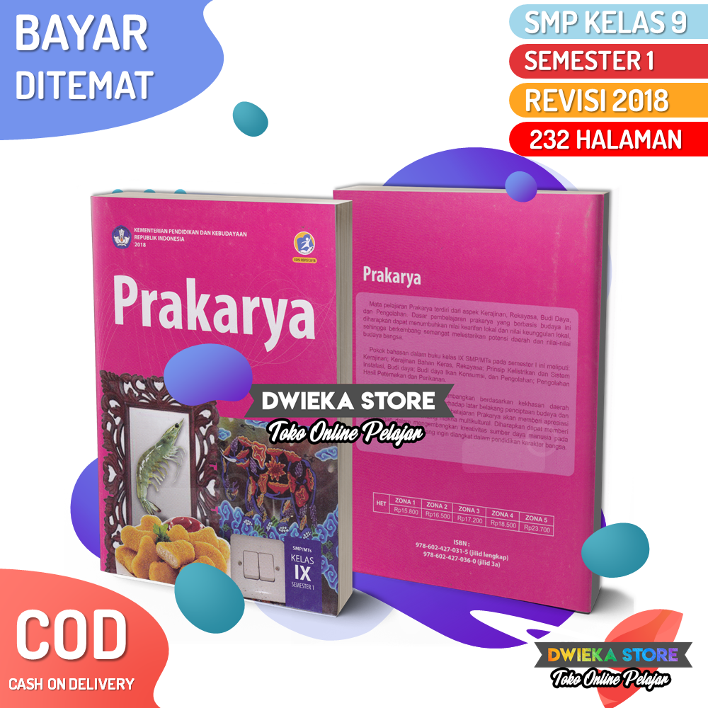 Detail Buku Prakarya Kelas 9 Semester 1 Kurikulum 2013 Revisi 2018 Nomer 52