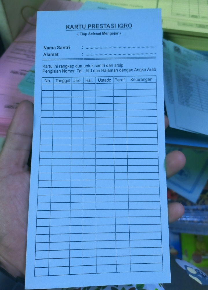 Detail Buku Prestasi Iqro Nomer 9