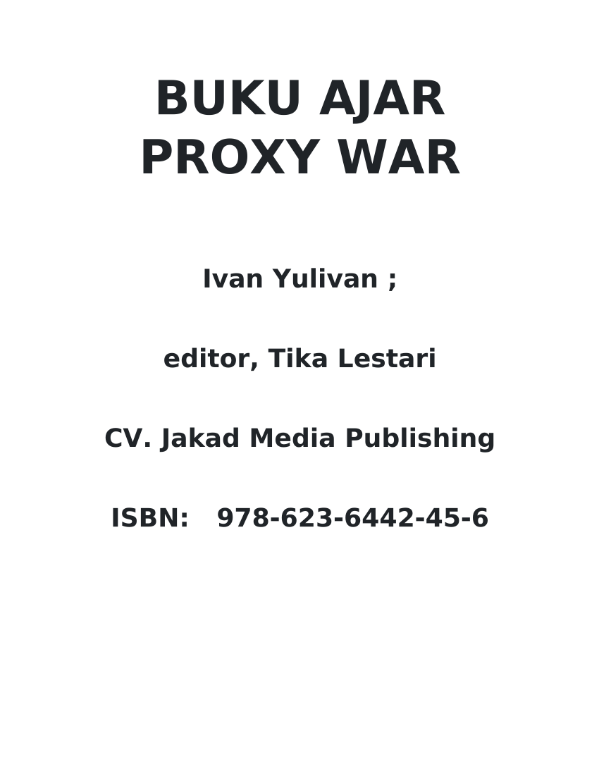 Detail Buku Proxy War Nomer 15