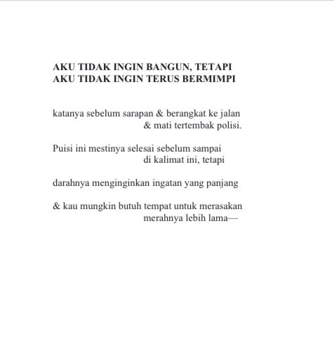 Detail Buku Puisi Aan Mansyur Nomer 21