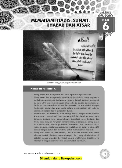 Detail Buku Qur An Hadits Kelas X Kurikulum 2013 Nomer 49