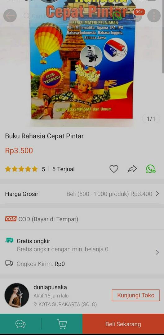Detail Buku Rahasia Cepat Pintar Nomer 35