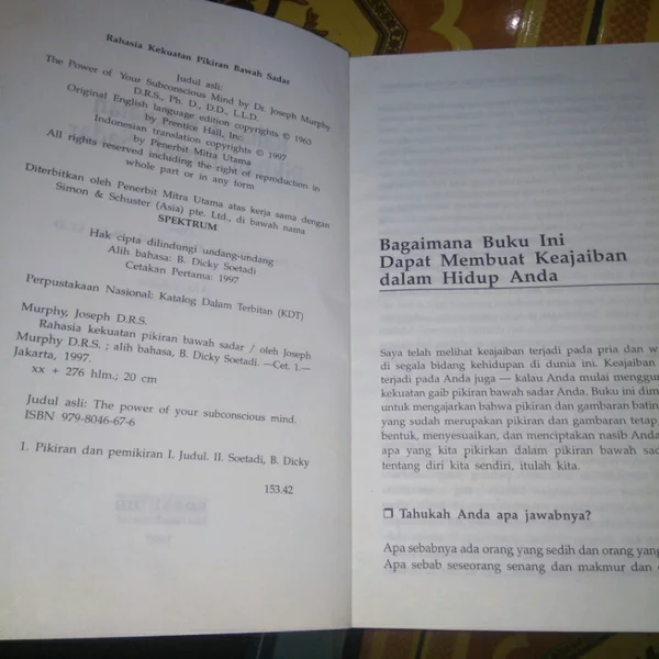 Detail Buku Rahasia Kekuatan Pikiran Bawah Sadar Nomer 49