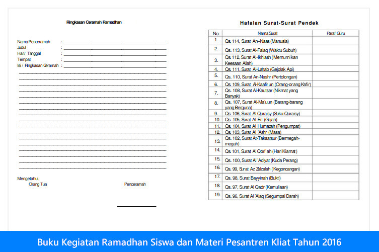 Detail Buku Ramadhan Siswa Nomer 9